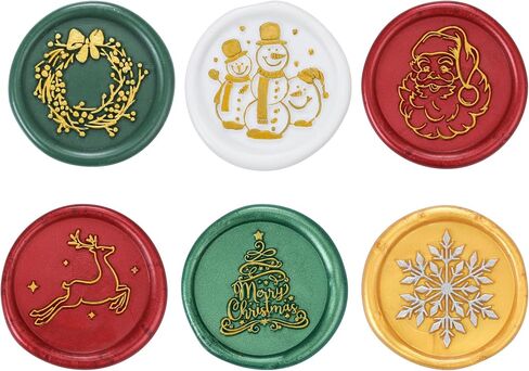 yoption wax seal seal kit kit kit kit kit kit ، 6 its bessing sealing sealing wax stamp heads with 1 wooden hilt set ، wax stamp kit for invice invitation card gift decoration (phrasse series) in Kuwait