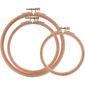 Sherbo Wooden Embroidery Hoops 7-9 Inch 3 Beech Wood Cross Stitch Hoops in Kuwait