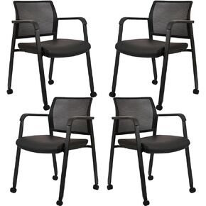 Clatina Mesh Back Stacking Classhs ، كرسي ذراع غرفة انتظار قابلة للتكديس مع عجلات ونسيج منجد لمستشفى مستشفى الاستقبال المكتبي لمؤتمر مدرسة الاجتماع الطبي ، Gray 2PK in Kuwait