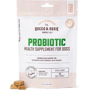Rocco & Roxie Dog Allergy Relief Leafs with Omega 3 للكلاب ، والبروبيوتيك من أجل حكة الجلد ، ووقف لعق المخلب ، وملحق زيت السمك ، وملحق معطف ، ومضاد للتشويش ، والحساسية الحكة للحيوانات الأليفة ، ودعم المناعة ، 60Ct in Kuwait