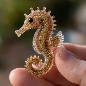 Pebby Sea Turtle Bead Embroidery Kit, Easy DIY Underwater Creature Beaded Craft Set with Step-by-Step Guide, 3D Ocean-Themed Beadwork Kit for Beginners & Craft Enthusiasts (Green Turtle) in Saudi Arabia