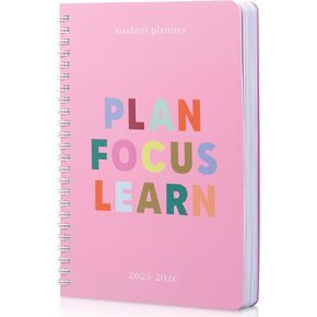 Aesthetic 2025-2026 Student Planner To Stay Organized - A Beautiful 8.5" x 5.5" Planner for Middle and High School Students with Weekly & Monthly Spreads For The 25-26 Academic Year in Saudi Arabia
