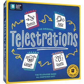لعبة لوحة الإصدار الثاني من Telestrations 8 Player، حائزة على جوائز مرحة وغير متوقعة يجب أن يكون لديك لعبة احتفالية بمظهر جديد، ارسم ما قرأته ثم خمن ما رأيته، 4-8 لاعبين، للأعمار من 10 سنوات فما فوق in Saudi Arabia