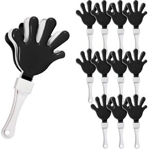 Windy City Novelties 12 -Pack 7 "Mini Hand Clappers - صانعو الصناديق البلاستيكية الصاخبة للألعاب الرياضية ، والتجمعات pep ، والخلع ، وأحداث روح الفريق - الأرجواني/الأصفر in Kuwait