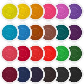 Humyoun 36 Pcs 7" Large Washable Ink Pads for Kids Handprint Fingerprint Rainbow Stamps Pad Multicolor Ink Pad Kit for Footprint Painting Rubber Stamps Card Making Kids Birthday Gifts in Kuwait
