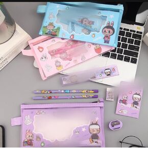 Cartuchera Escolar con Accesorios – Set de Papelería Kawaii con Lápices, Regla, Borrador y Sacapuntas in Kuwait