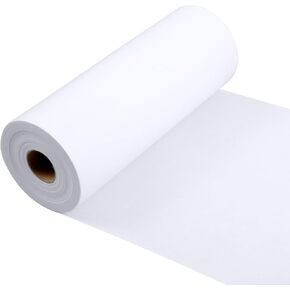 Heavy Weight 11.8 inch X 30 Yards White Iron-On Non-Woven Fusible Interfacing, Single-Sided Polyester Fabric for DIY Craft Supplies, Quilting, Sewing, Shirt Plackets, Dresses, Collars, Cuffs (100g/㎡) in Kuwait