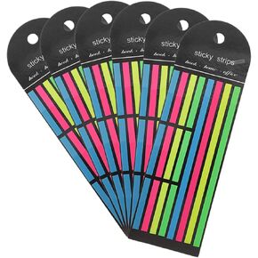 6pcs الكتب الفلورسنت علامات تبويب أدوات تمييز عاليةا لوازم التعليقات القابلة للإزالة in Kuwait