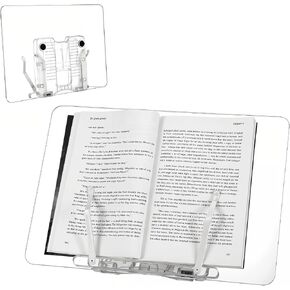 حامل الكتب الأكريليك Clear - حامل كتاب Cook Book قابل للضبط قابلة للطي للفنون ، كتاب الطبخ ، الحامل ، المجلة ، الكتب المدرسية (13.4 × 9.4inch) in Kuwait