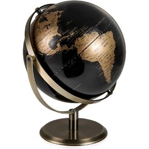 GOPLUS 9 بوصة معدنية أسود العالم غلوب ، 720 ° دوار الأرض الأرض مع المعادن ، لعبة التعلم التعليمي ، هدية تدريس للأطفال ، زخرفة سطح المكتب الحديثة للمنزل ، المكتب ، المدرسة in Kuwait