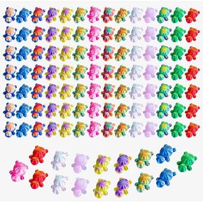 120pcs 3d المطبوعة مصغرة الحيوانات التماثيل التماثيل قوس قوس قزح التدرج مجموعة كبيرة لزخارف الحيوانات الأليفة المكتبية ، حديقة ، عرض المكتب ، ديكور الحيوانات المصغرة in Kuwait