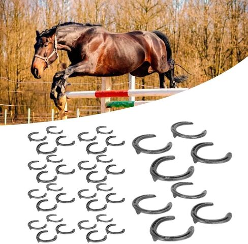 10 Pairs Forging Horseshoe Steel Horseshoe Horse Shoe Horseshoe Kit Horseshoe Accessory Horse Riding Accessory in Saudi Arabia