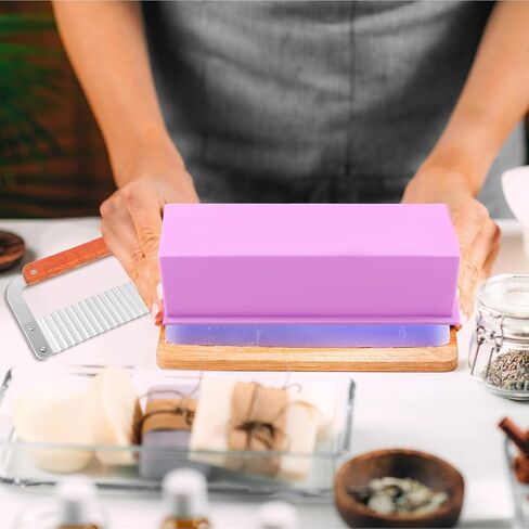 Honeydak 2 Pcs Silicone Soap Molds Making Kit 42 oz Silicone Loaf Soap Mold Set with Stainless Steel Wavy & Straight Slicer 50 Bags 60 Stickers 32. 8 ft Rope for Homemade Craft Making Supplies in Saudi Arabia