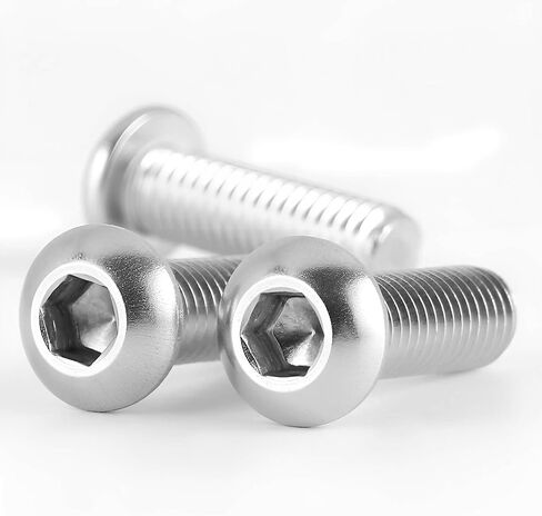 مسامير رأس زر M3x30mm، 50 قطعة M3-0.5x30mm برغي غطاء رأس مقبس زر، 304 قطعة من الفولاذ المقاوم للصدأ، محرك مقبس ألين، خيط كامل، لمسة نهائية لامعة، الكمية 50 in Saudi Arabia