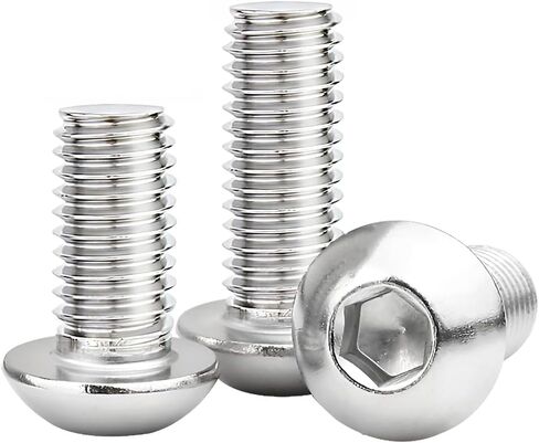 مسامير رأس زر M3x30mm، 50 قطعة M3-0.5x30mm برغي غطاء رأس مقبس زر، 304 قطعة من الفولاذ المقاوم للصدأ، محرك مقبس ألين، خيط كامل، لمسة نهائية لامعة، الكمية 50 in Saudi Arabia