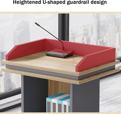 YVYKFZD Wood Lectern Podium Stand, Portable Church Pulpit, Hostess Podium Pulpits with Storage Cabinet and Baffle Plate, Standing Teacher Lectern Desk (Color : A5) in Saudi Arabia
