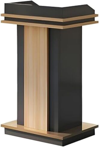 YVYKFZD Wood Lectern Podium Stand, Portable Church Pulpit, Hostess Podium Pulpits with Storage Cabinet and Baffle Plate, Standing Teacher Lectern Desk (Color : A5) in Saudi Arabia
