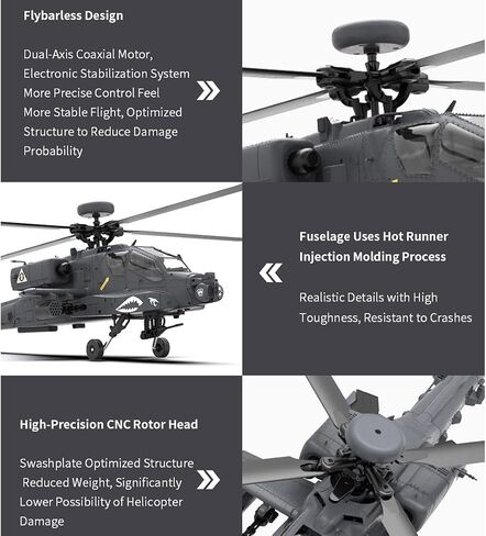 1/32 F11-S AH64 APACCHE RC Helicopter ، 2.4G 6CH RC-المحاور المزدوجة المشتركة الطيران 6G/3D Stunt Model مع GPS والكاميرا (إصدار RTF) in Saudi Arabia