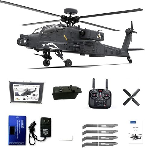 1/32 F11-S AH64 APACCHE RC Helicopter ، 2.4G 6CH RC-المحاور المزدوجة المشتركة الطيران 6G/3D Stunt Model مع GPS والكاميرا (إصدار RTF) in Saudi Arabia