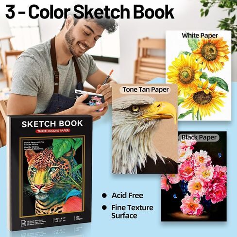 136 PCS Colored Pencils Set for Adult Coloring Books, 120 Colored Pencils with Sketchbook, Coloring Book, Sharpener, Soft Core Oil-Based Coloring Pencils for Artists Drawing Sketching Blending Shading in Kuwait