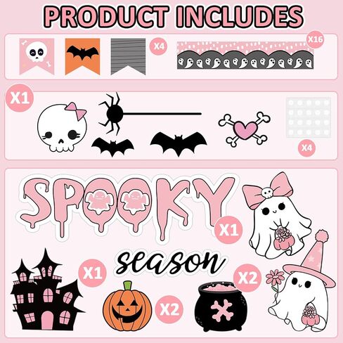 Fall Pumpkin Bulletin Board Decorations Autumn Classroom Decors Leaves Pumpkin Rainbow Paper Cutouts for Class School Thanksgiving Harvest Chalkboard Wall Decor Supplies in Saudi Arabia