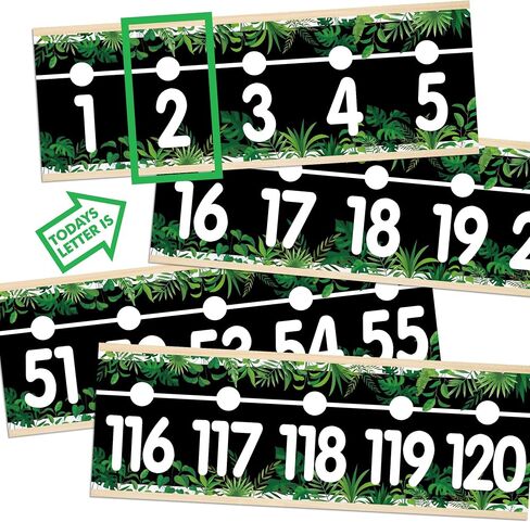 25 Pieces Number Line for Classroom Wall 0-120 Number Line Bulletin Board Border Chalkboard Brights Math Poster Classroom Decorations for Teachers in Saudi Arabia