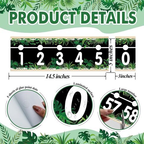 25 Pieces Number Line for Classroom Wall 0-120 Number Line Bulletin Board Border Chalkboard Brights Math Poster Classroom Decorations for Teachers in Saudi Arabia