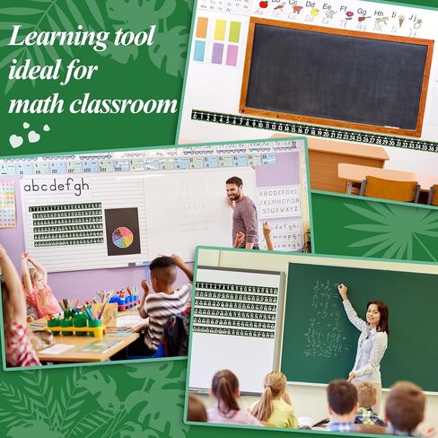 25 Pieces Number Line for Classroom Wall 0-120 Number Line Bulletin Board Border Chalkboard Brights Math Poster Classroom Decorations for Teachers in Saudi Arabia