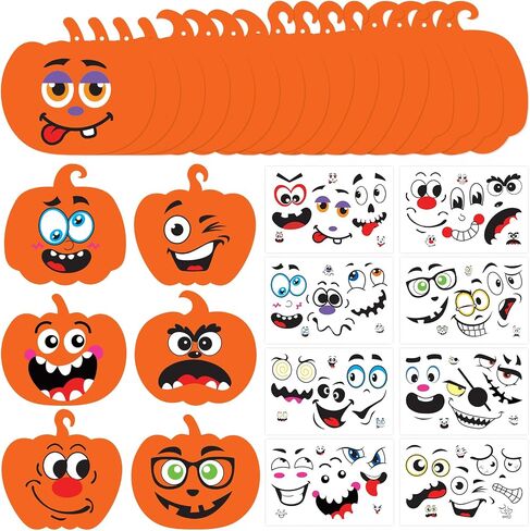 DIYASY 24 KITS PUPPKIN CRAFT KITS مع ملصقات ، طقم الحرف الهالوين للأطفال Fall Fall DIY Craft Craft أو Treat Party Decortings Kit for Girls Boys Choilers Ages 3-5 4-8 in Kuwait