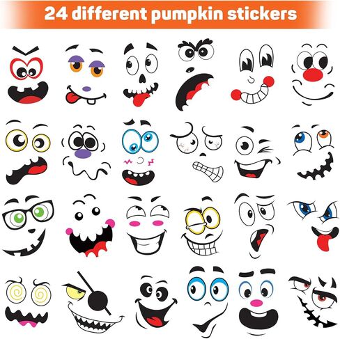DIYASY 24 Kits Pumpkin Craft Kits with Stickers, Halloween Crafts Kit for Kids Fall DIY Arts Craft Trick or Treat Party Favors Decorations Decorating Kit for Girls Boys Toddlers Ages 3-5 4-8 in Saudi Arabia