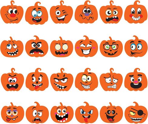 DIYASY 24 Kits Pumpkin Craft Kits with Stickers, Halloween Crafts Kit for Kids Fall DIY Arts Craft Trick or Treat Party Favors Decorations Decorating Kit for Girls Boys Toddlers Ages 3-5 4-8 in Saudi Arabia