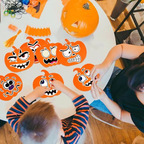 DIYASY 24 Kits Pumpkin Craft Kits with Stickers, Halloween Crafts Kit for Kids Fall DIY Arts Craft Trick or Treat Party Favors Decorations Decorating Kit for Girls Boys Toddlers Ages 3-5 4-8 in Saudi Arabia