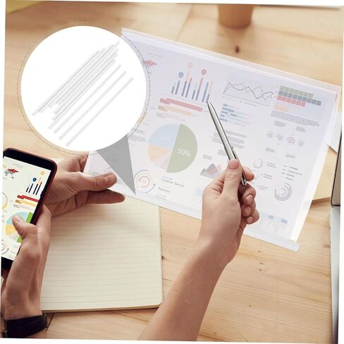 أنجويلي 20pcs قضبان ربط المستندات مع قبضة انزلاقية لسهولة النقل وأغطية تقارير شفافة سريعة الاسترداد لمكتب المدرسة والاستخدام المنزلي in Kuwait