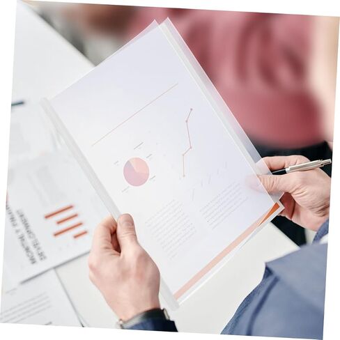 20pcs قضبان ربط مستندات واضحة لتقارير المكاتب والمدارس أغطية ربط قبضة الشريحة لتنظيم ملفات وتخزين فعالة in Kuwait