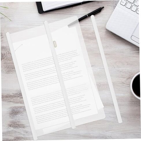 Gadpiparty 20pcs Transparent File Folder Sliding Bars Metal Grip Binding Bars for Document Organization Protective Report Cover Clips Efficient Paper Storage for Office Use in Saudi Arabia