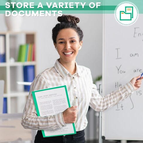 Henoyso 24 Pcs Folders Take Home Heavy Duty 2 Pocket Homework Folders with Clear Front Pockets for Elementary Students Parent Teacher Communication (Green) in Saudi Arabia