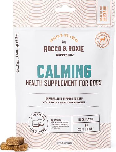 Rocco & Roxie Dog Allergy Relief Chews with Omega 3 for Dogs, Probiotics for Itching Skin, Stop Paw Licking, Fish Oil Skin and Coat Supplement, Anti-Itch, Pet Itchy Allergies and Immune Support, 60ct in Kuwait