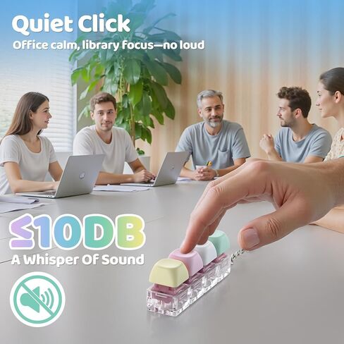 3 Pack Keyboard Fidget Toy – Clicky, Creamy & Silent Stress Relief Fidget Clicker Keychain – Quiet Fidget Toys for Adults, Boost Focus & Calm Anxiety at Work, Travel – Ideal Stress-Relief Gift in Saudi Arabia