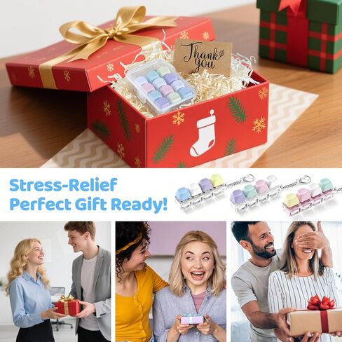 3 Pack Keyboard Fidget Toy – Clicky, Creamy & Silent Stress Relief Fidget Clicker Keychain – Quiet Fidget Toys for Adults, Boost Focus & Calm Anxiety at Work, Travel – Ideal Stress-Relief Gift in Saudi Arabia