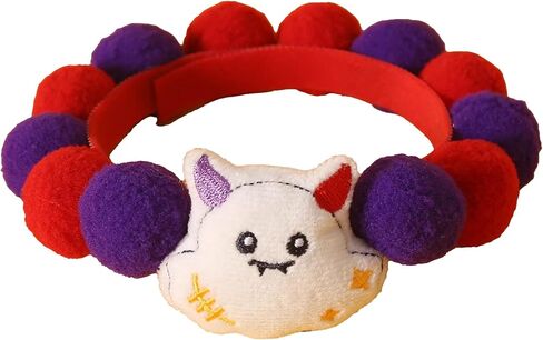 طوق القطط في هالوين مع أشباح و Bowknot الانفصال عن اليقظة هريرة قابلة للتعديل لعيد الشكر ملحقات أزياء الحيوانات الأليفة عيد الميلاد (كرات اليقطين ، 20-25 سم) in Saudi Arabia