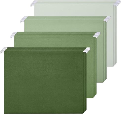 Whaline 36 Pack Sage Green Hanging File Folders Letter Size 4 Colors Green File Pockets with Tab for Home Office Classroom Supplies, 9.3 x 12.1 Inch in Saudi Arabia