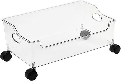 Book Organizer with Wheels Portable Rolling Book Box Standing Magazine Storage Bookcase Wheeled Textbook Arrangement Can for Classroom Library High School Students Durable PET in Saudi Arabia