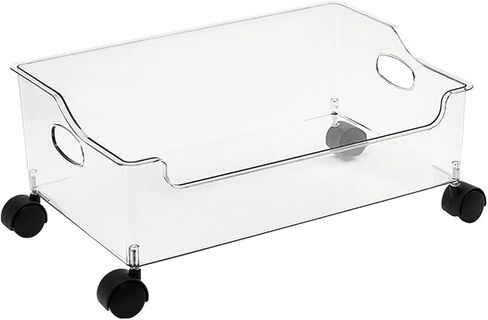 Book Organizer with Wheels Portable Rolling Book Box Standing Magazine Storage Bookcase Wheeled Textbook Arrangement Can for Classroom Library High School Students Durable PET in Saudi Arabia