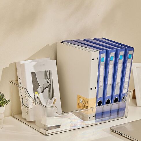 Book Organizer with Wheels Portable Rolling Book Box Standing Magazine Storage Bookcase Wheeled Textbook Arrangement Can for Classroom Library High School Students Durable PET in Saudi Arabia