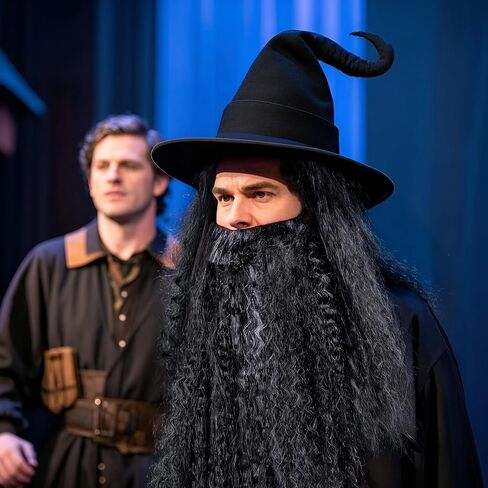 HOMELEX Brown Wizard Beard And Wig - Halloween Funny Father Time Costume Accessory for Adults in Kuwait