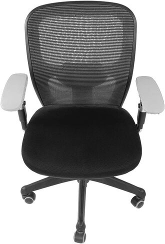 1 Pair Knitted Elastic Fabric Chair Armrest Covers Office Wheelchair Arm Rest Pad Elbows Forearms Pressure Relief slipcover (Gray) in Saudi Arabia