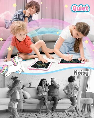 LCD كتابة الكمبيوتر اللوحي للأطفال ، 8.5 بوصة لوحة رسومات الشعار المبتكرة ملونة رسم الكمبيوتر اللوحي ، لعبة يونيكورن ل 3 4 5 6 7 8 8 سنوات الفتيات والفتيان التعلم وهدية عيد ميلاد ، طفل فتاة الصغار السفر الأساسية in Saudi Arabia