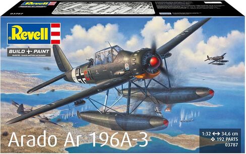 Revell 03787 Arado AR196A -3 Seas Plane 1:32 Scale - مجموعة طراز بلاستيكية غير مصممة/غير مصممة in Saudi Arabia