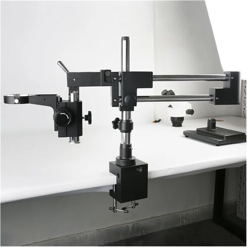 Universal 76mm Dual Arm Industrial Zoom Trinocular Stereo Microscope Arm Stand Accessories for Microscope in Saudi Arabia
