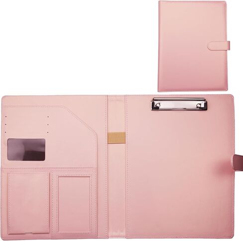مجلد Pu Leather Portfolio مع حافظة مقطع Padfolio لمقابلة الأعمال المبرحة مع استئناف مع Clasp Magnetic Clasp (أسود) in Kuwait
